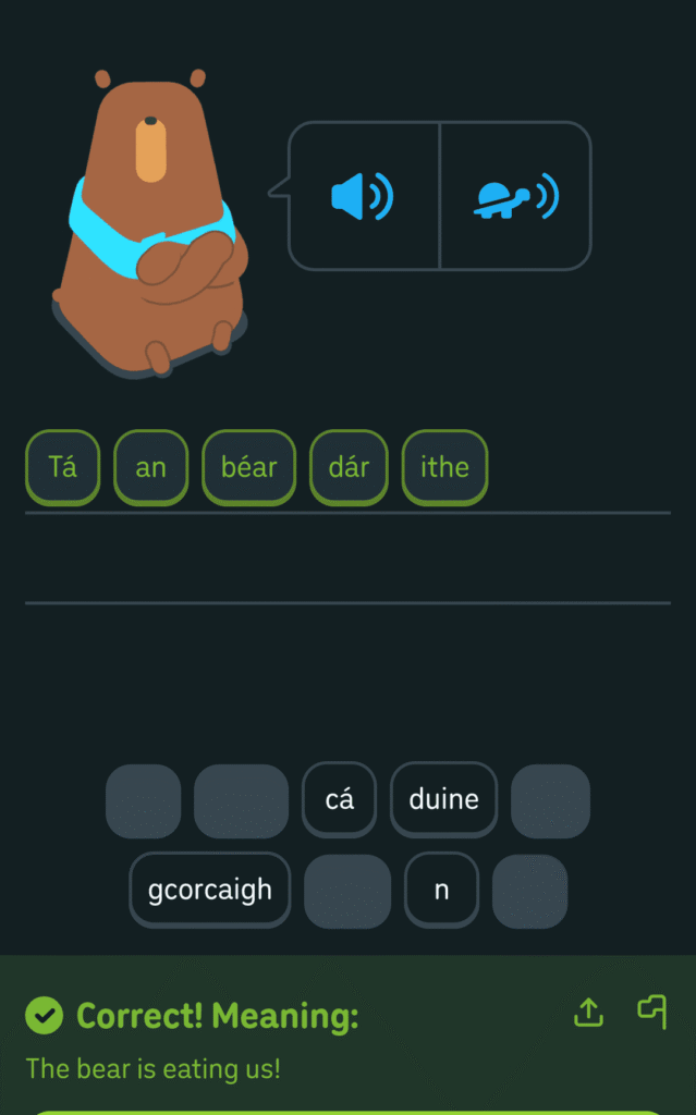 The Bear is Eating Us - Tá an Madra Dromchla ag Ithe Linn